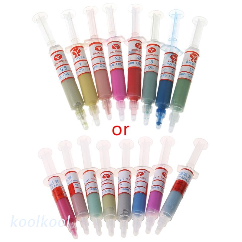 Set 8 Ống Tiêm Đánh Bóng Kim Cương 0.5-10 Micron