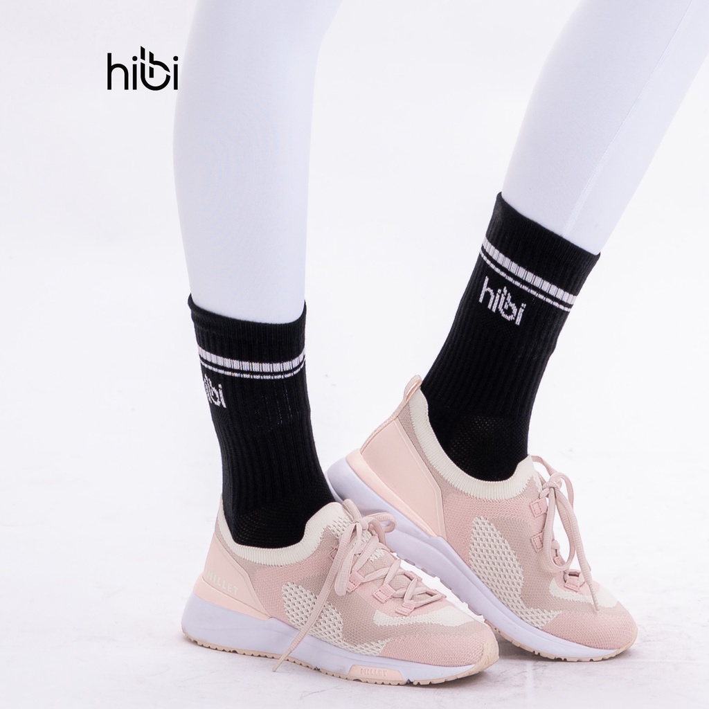 Tất Thể thao Hibi Sports A010 Cotton cổ cao có đệm chống hôi chân và bo chống trượt