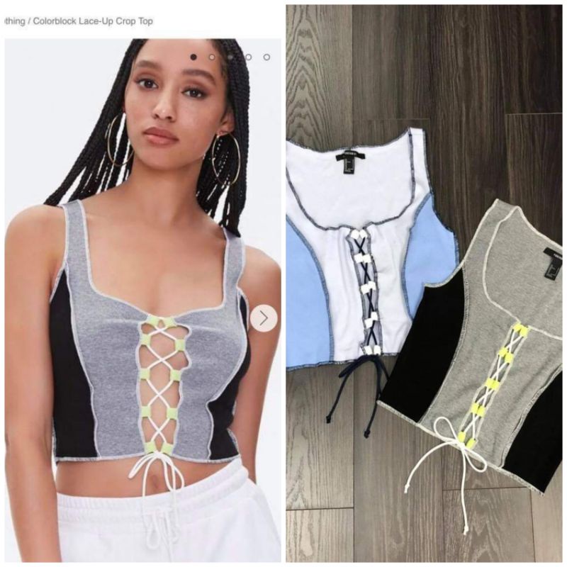 Áo croptop đan dây F21