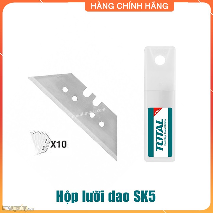 Hộp lưỡi dao rọc giấy SK5 61x19mm Total THT519611