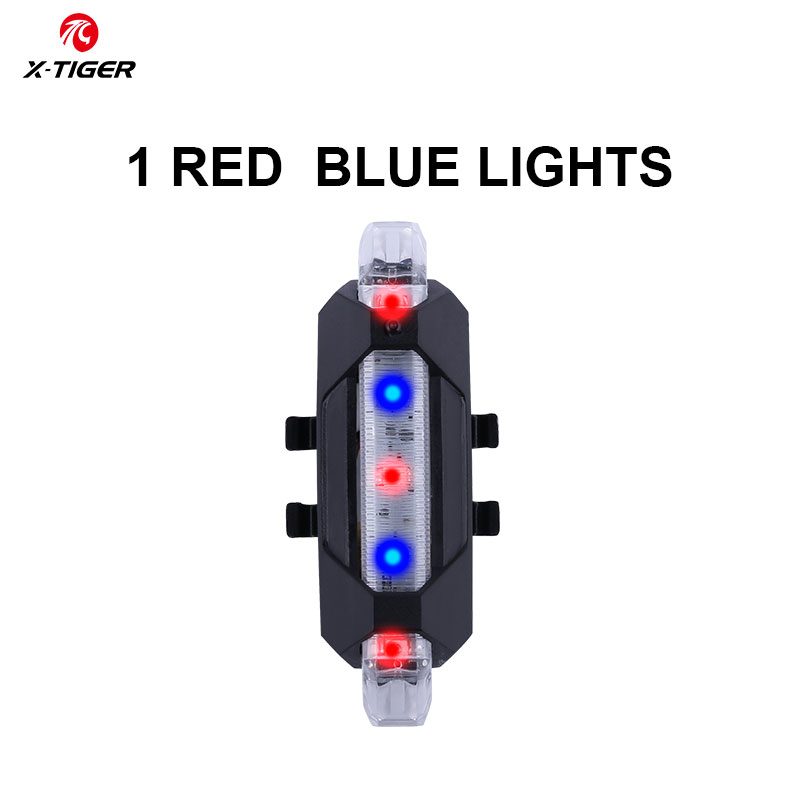 Đèn đuôi xe đạp X-TIGER 5 LED có sạc và dây đai tiện lợi