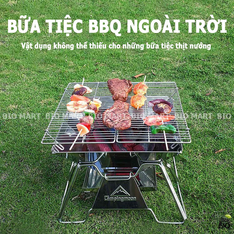 Bếp nướng than hoa BBQ không khói cao cấp MT2 – Bếp nướng gấp gọn du lịch, dã ngoại ngoài trời - TB020