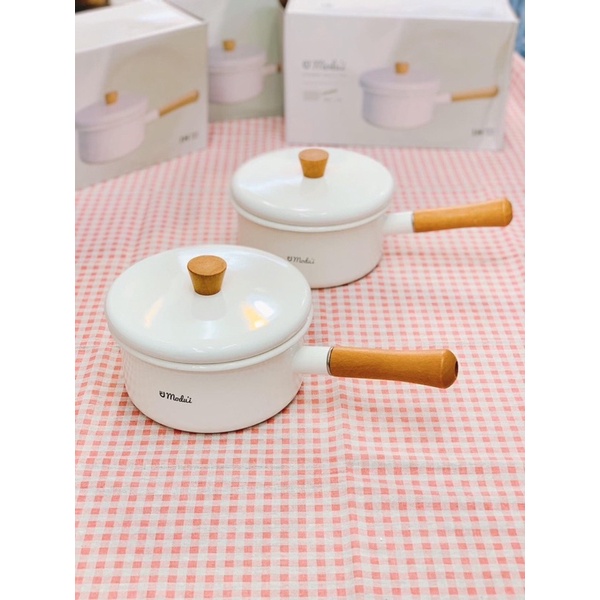 Nồi Sứ Modui Nấu Cháo, Nấu Bột Ăn dặm - Nồi Nấu Bột Hàn Quốc_KO NẮP