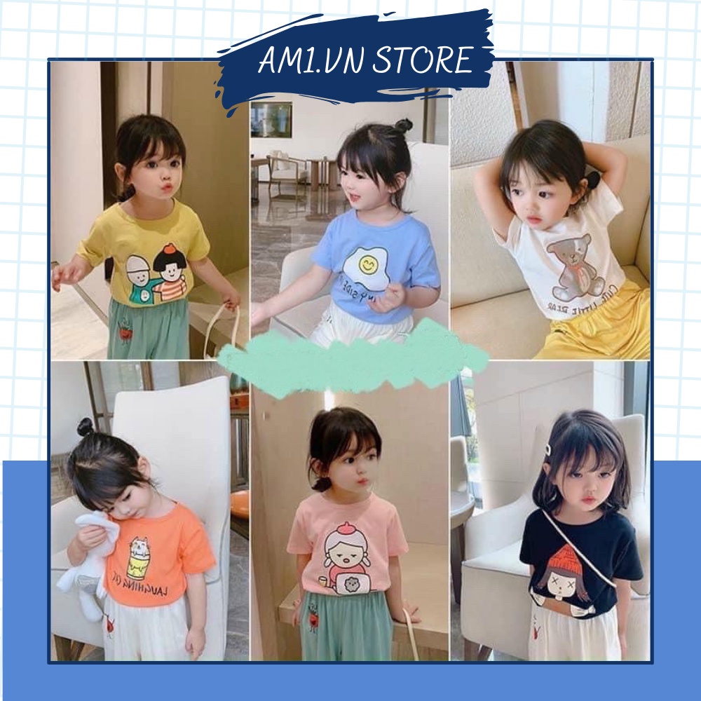 Áo thun bé trai và áo thun bé gái 8 đến 18 kg AM909 - áo phông cho bé in hình ngộ nghĩnh TTR244