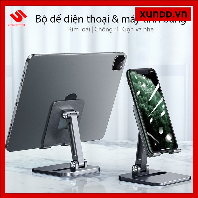 Giá đỡ điện thoại / Bộ đế giữ điện thoại và máy tính bảng để bàn XUNDD, Kim loại, Gọn và nhẹ