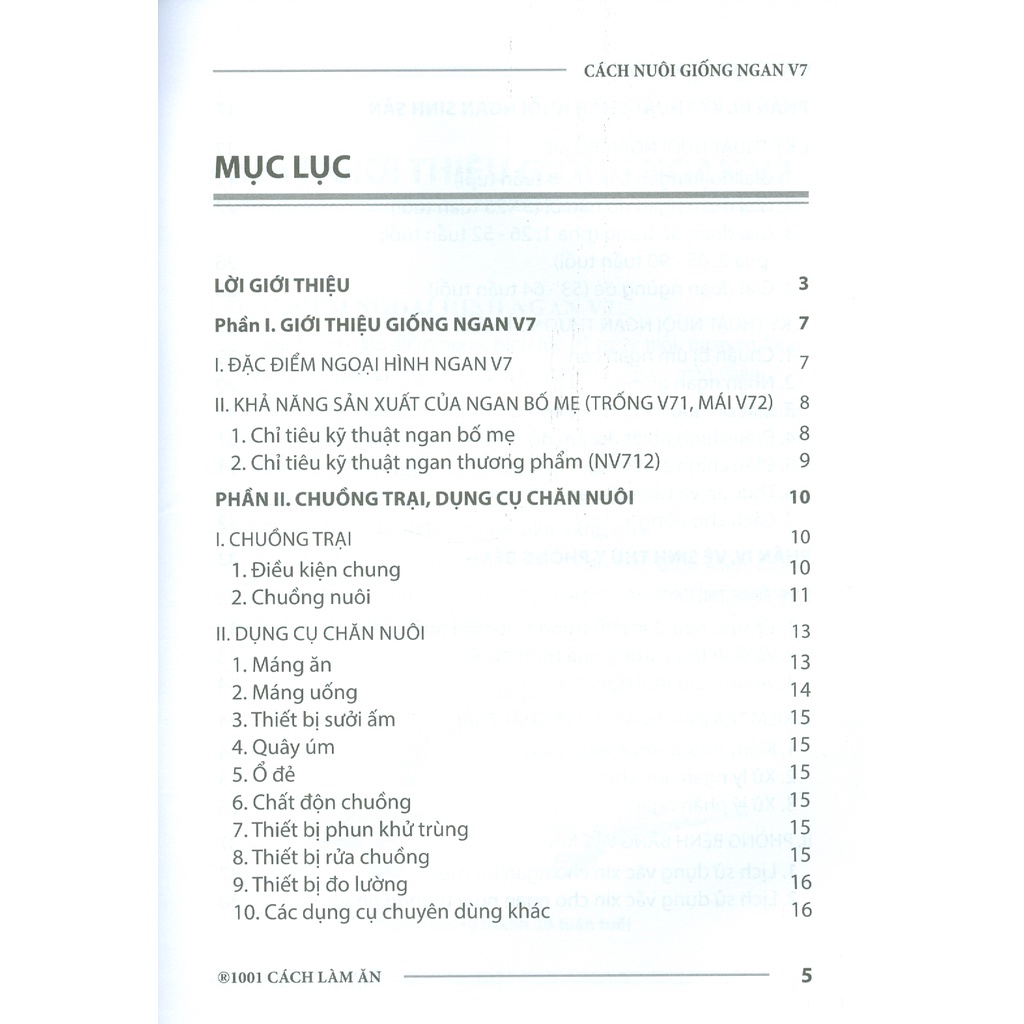 Sách - Cách Nuôi Giống Ngan V7