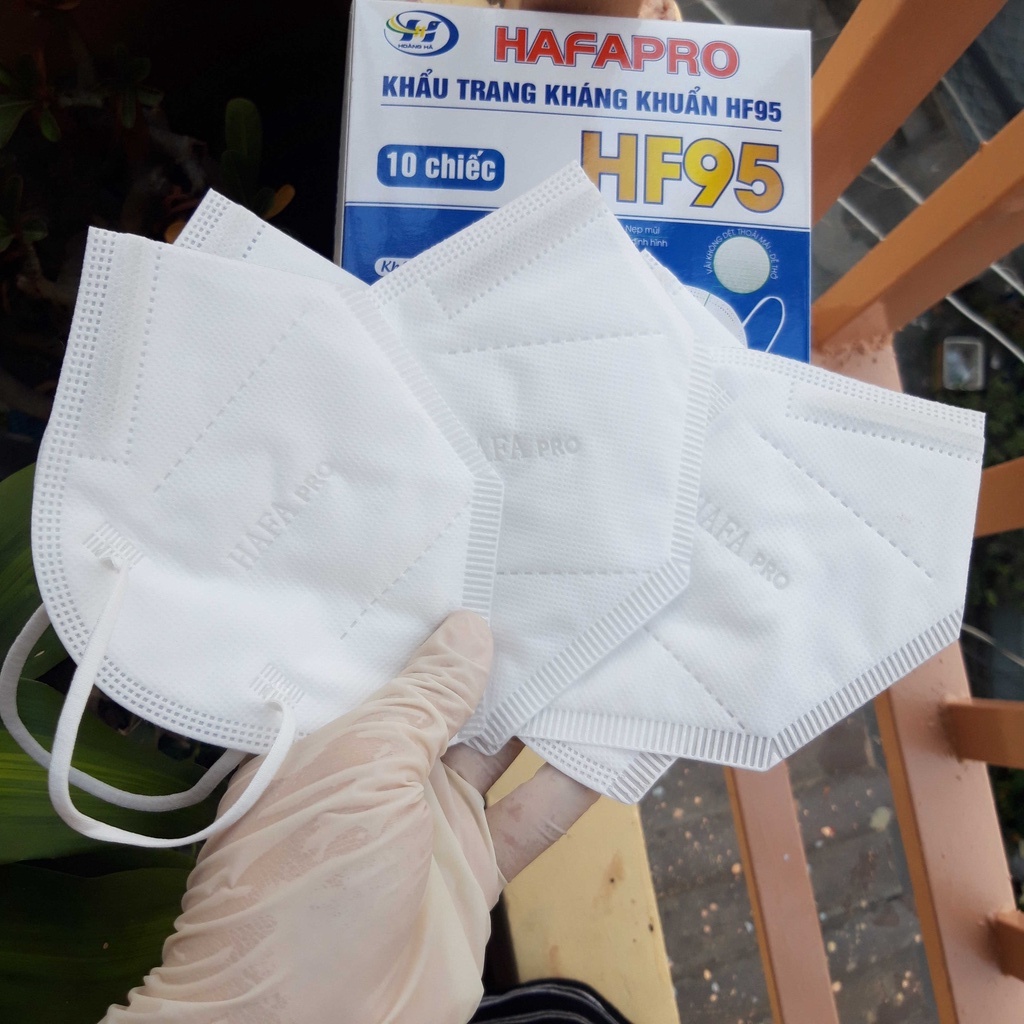Khẩu Trang Y Tế HAFAPRO Màu Trắng, Xám 4 Lớp Kháng Khuẩn Siêu Kín, Kiểu N95