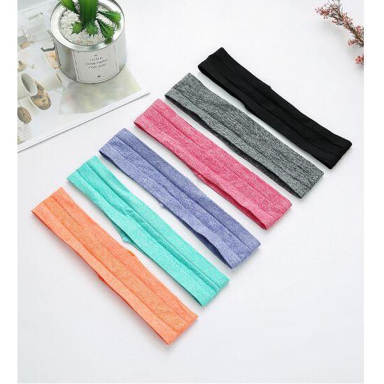 Băng đô trán băng đô thể thao headband tập gym yoga aerobic cotton co giãn thấm chặn mồ hôi chống trượt bản 5cm