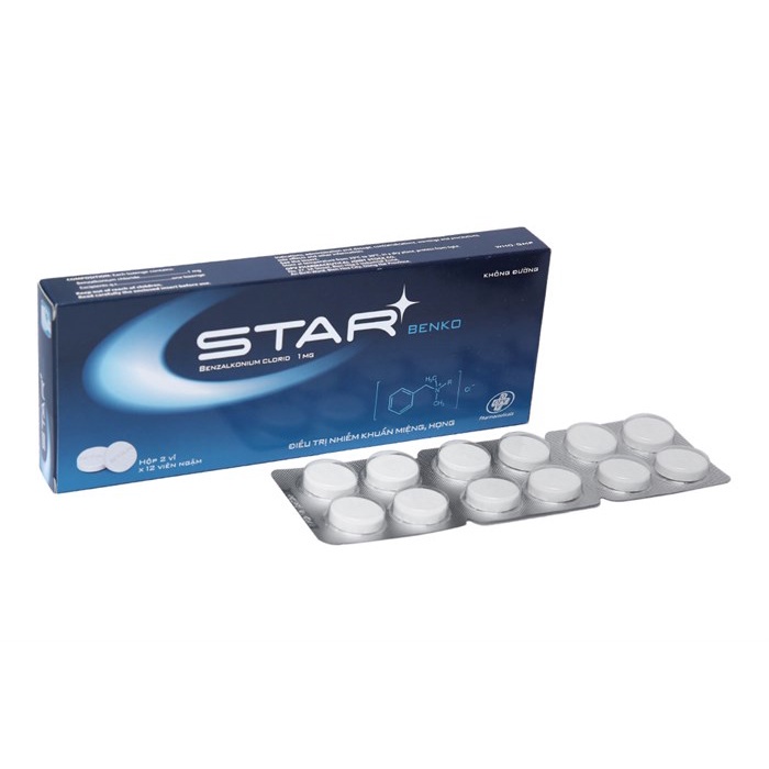 Viên ngậm STAR BENKO làm dễ chịu, xóa tan mệt mỏi