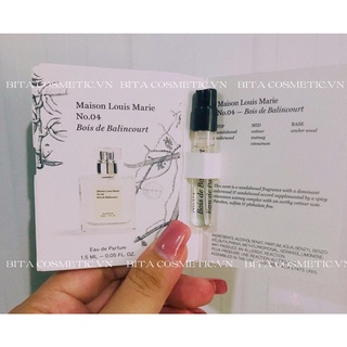 Vial/Mẫu thử nước hoa Maison Louis Marie No.04 Bois De Balincourt EDP 1,5ml