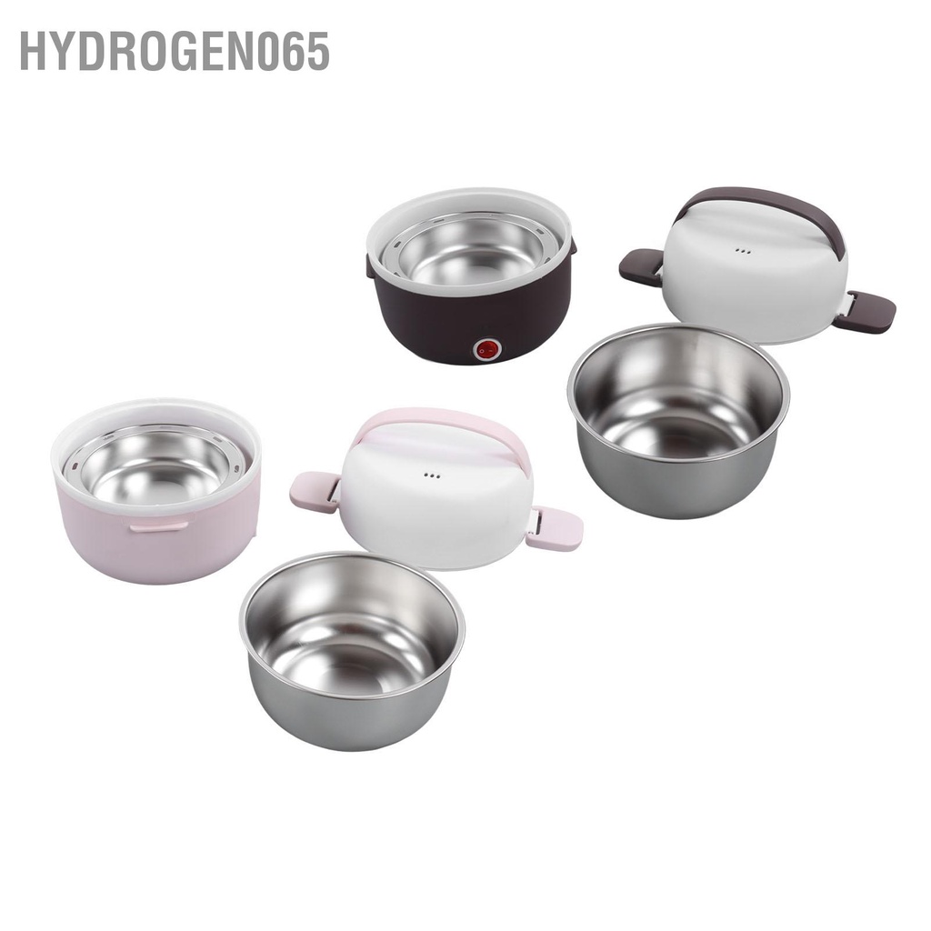 Hộp cơm hâm nóng điện 2 lớp di động bento lưu trữ thực phẩm giữ ấm 220V EU Plug Hydrogen065