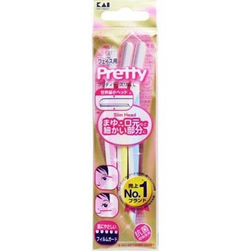 [Hỏa Tốc HN] Set 3 dao cạo lông mày cán dài Pretty KAI nội địa Nhật Bản