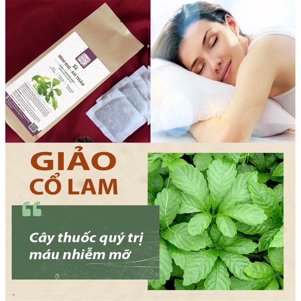 Trà sinh khí an thần thảo dược Nguyên Mộc hỗ trợ cải thiện giấc ngủ phòng ngừa tim mạch giảm mỡ máu