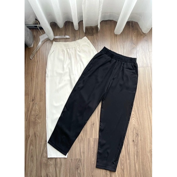 Quần baggy vải cạp chun túi sau