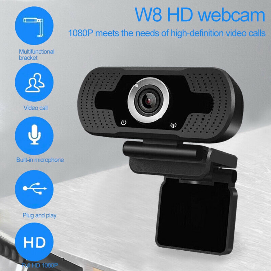 Webcam Độ Phân Gỉai Hd 1080p Cho Máy Tính Để Bàn / Máy Tính Xách Tay / Android Tv Usb