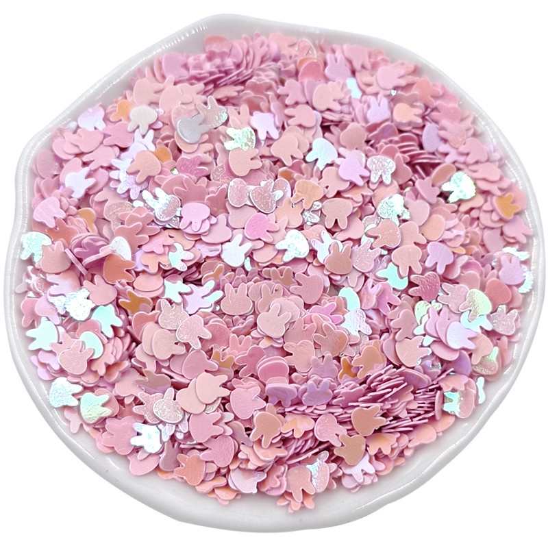 Set 2000 Miếng Dán PVC Hình Đầu Thỏ Đính Kim Sa Nhiều Màu Sắc Dùng Làm Trang Sức DIY