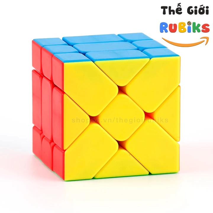 Rubik Fisher Stickerless MoYu Meilong Rubik Biến Thể 3x3 Cube