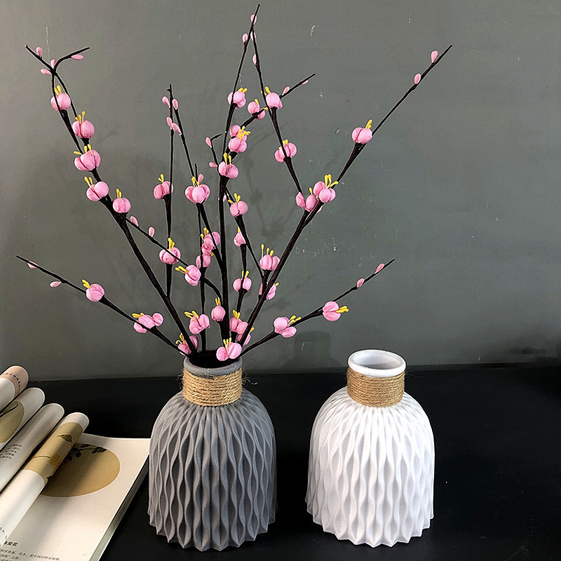 Bình hoa để bàn bằng nhựa phong cách Bắc Âu xinh xắn trang trí phòng khách
