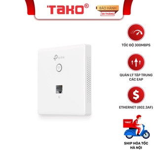 Bộ phát wifi Access Point gắn tường Wi-Fi EAP115-Wall chuẩn N tốc độ 300Mbps. Chính hãng, BH 36 tháng