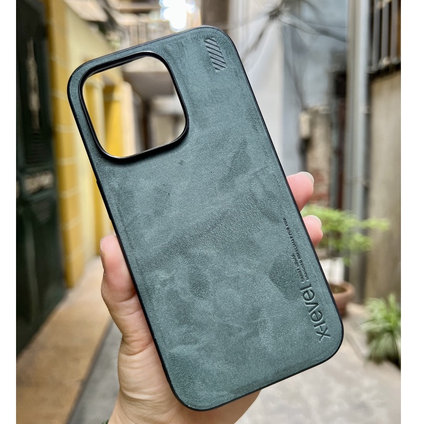 CHÍNH HÃNG Ốp lưng X-Level OPIE giả da lộn cho iPhone 13 14 PRO PLUS MAX 6.1 6.7 viền dẻo chống sốc, va đập cao cấp