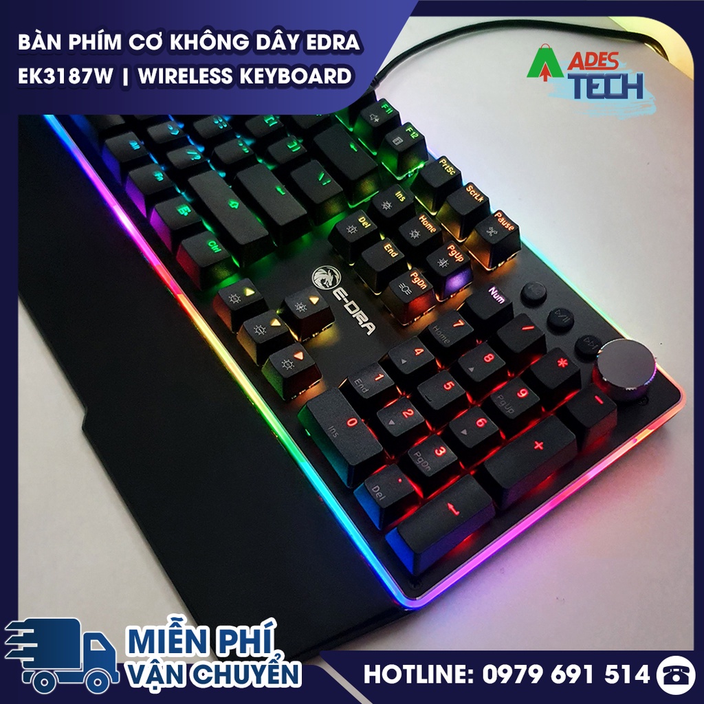 Bàn phím quang cơ Gaming EDRA EK308 RGB Plus - Bảo hành 24 tháng