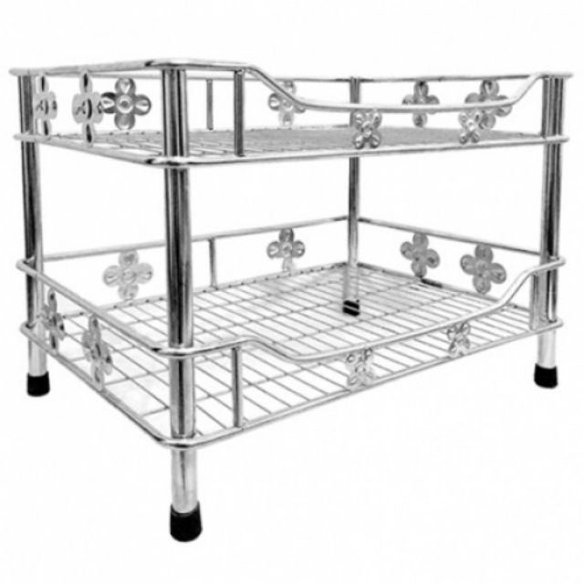 Kệ bát inox 2 tầng kèm giỏ đũa 50cm, 60cm
