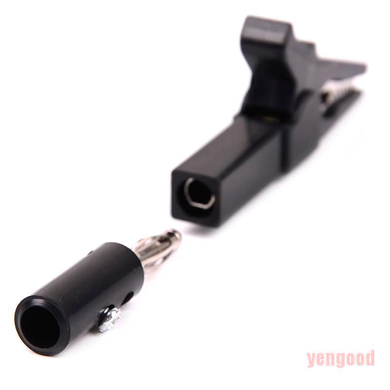 Set 4 kẹp cá sấu 55mm + phích cắm bắp chuối 4mm