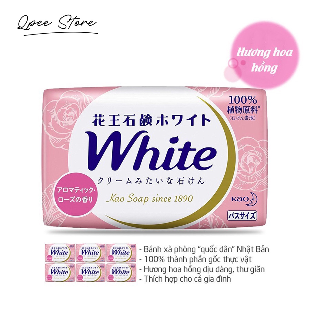 Xà phòng tắm Kao White 130g Nhật Bản - QPEESTORE