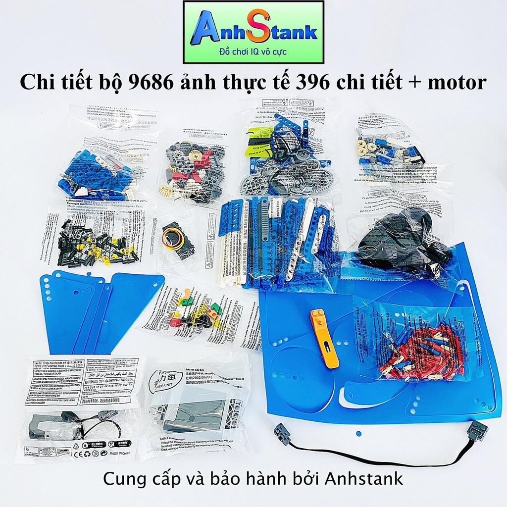 Bộ 9686 Kỹ sư cơ khí có HƯỚNG DẪN IN MÀU 156 trang 24 Món Full thùng tương thích technic education Bảo hành 1:1