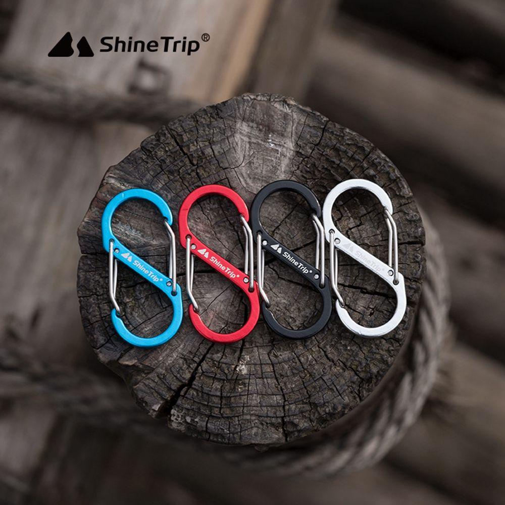 Móc khóa carabiner MUVAKO chữ S bằng hợp kim nhôm chống trộm