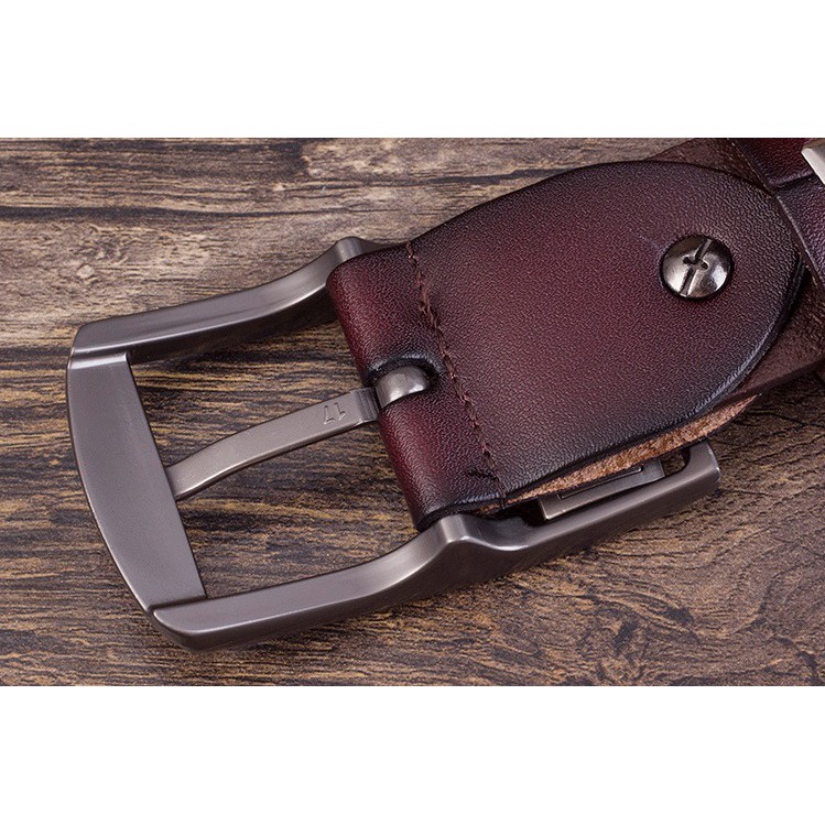 Thắng lưng da bò nguyên miếng 100%. Thắt lưng nam, Thắt lưng da tặng kèm đinh đục lỗ