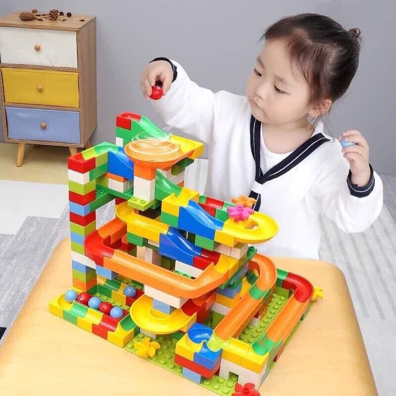 Bộ đồ chơi lego lắp ráp cầu trượt thả bi độc đáo 206 chi tiết cho bé chơi mà không chán, KHUYẾN MÃI SỐC HÔM NAY