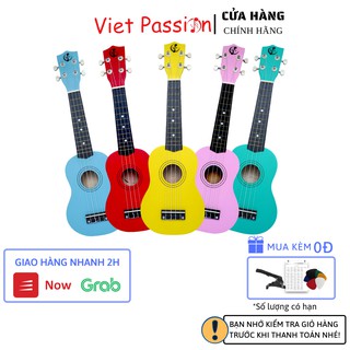 Đàn ukulele soprano gỗ nhiều màu sắc 21 inch xinh xắn VietPassion