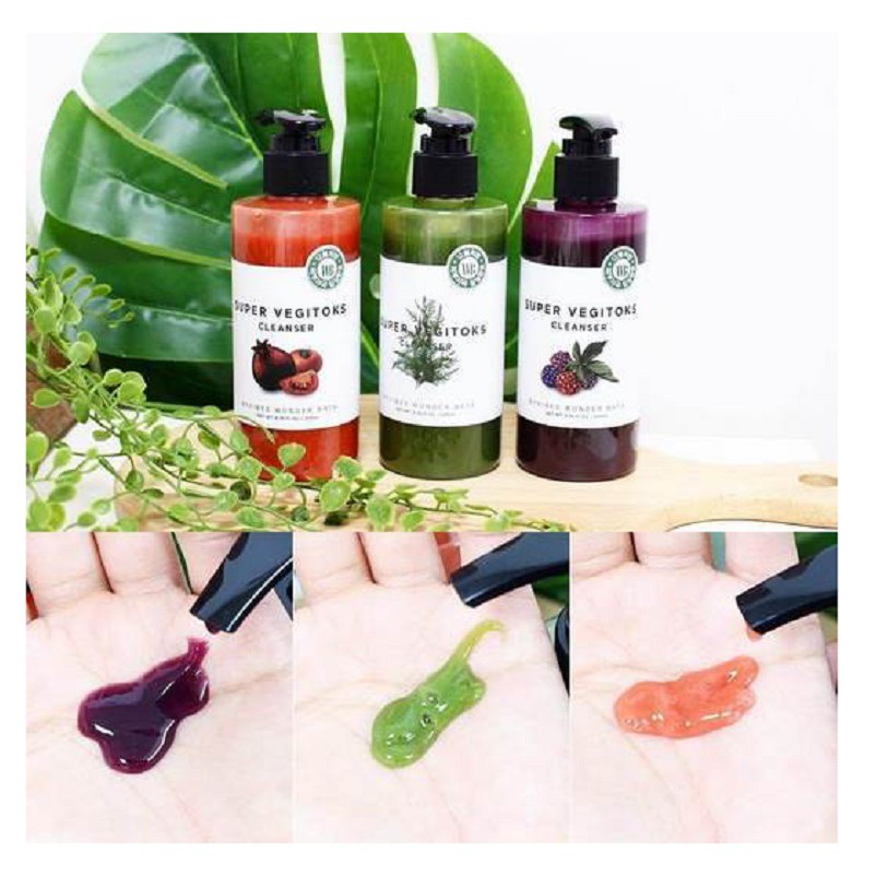 [ Hàng Chuẩn ] Sữa Rửa Mặt Rau Củ Super Vegitoks Hàn Quốc, Chai 300ml, Giúp Làm Sạch Da Mặt Hiệu Quả An Toàn