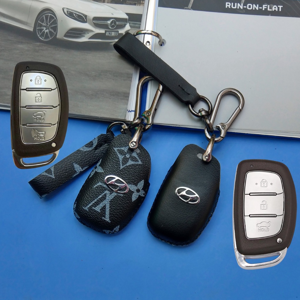 Bao da chìa khóa Hyundai Tucson,Hyundai i10,,Creta,Hyundai Elentra Sonata (HB Móc D)