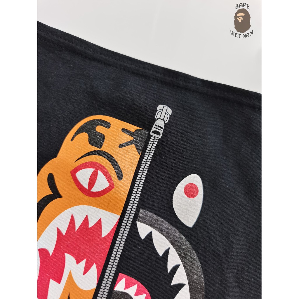 [ODER + FREESHIP] Khăn ống Bape Shark x Tiger Black, Khăn trùm mặt Siêu Cool ngầu Bape VN