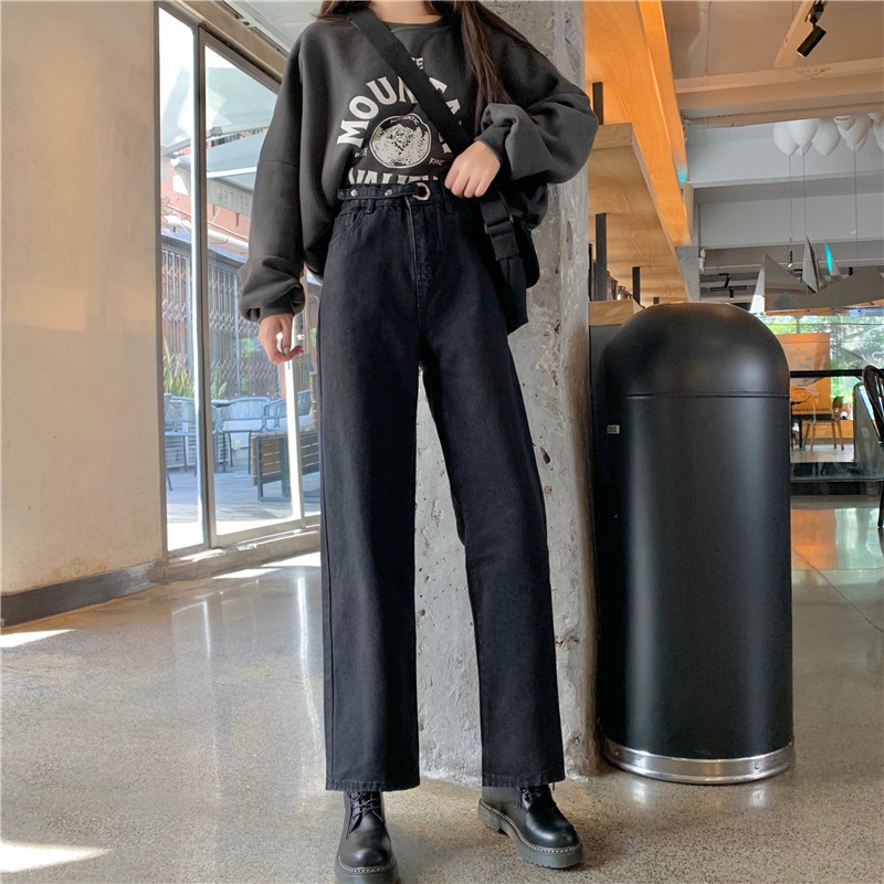 [SẴN] Quần jean ống rộng Ulzzang Quảng Châu QDJ46