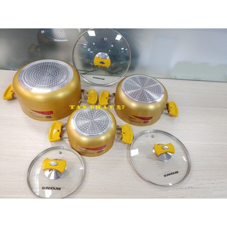 BỘ NỒI ANOD ĐÁY TỪ SUNHOUSE SHG7734M