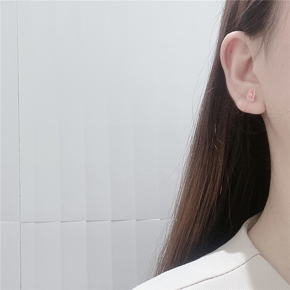 Set 5 Đôi Bông Tai Mạ Bạc 925 Hình Học Đơn Giản Thời Trang Cho Nữ