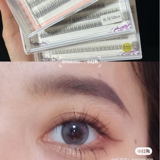 Có sẵn- hộp 3 hàng mi giả dạng cánh nhỏ tự nhiên sợi siêu mỏng