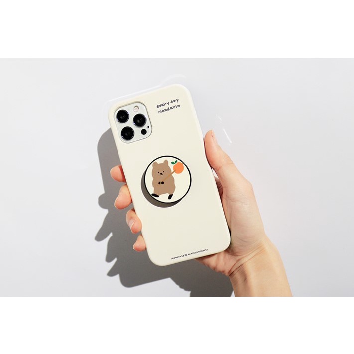 Korea  MoMoCase Grips  cute orange quakka Compatible for iPhone All models Samsung