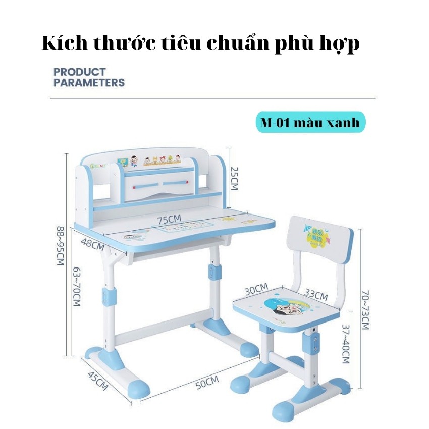 (Mẫu mới) Bàn học sinh thông minh tinomax M01 chống gù chống cận dành cho  trẻ em,tặng kèm đèn led | BigBuy360 - bigbuy360.vn