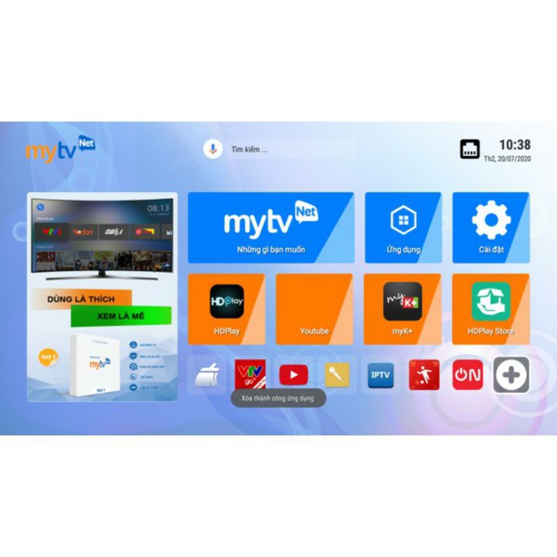 Box MyTV Net1 RAM 2GB, ROM 16GB Android 7.1.2 - Hàng chính hãng