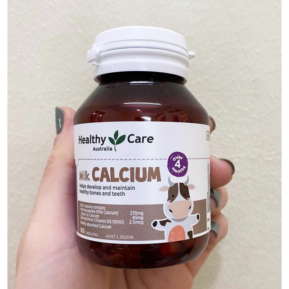 Milk Calcium Healthy Care Bổ Sung Canxi Cho Trẻ Trên 4 Tháng Tuổi, 60 viên