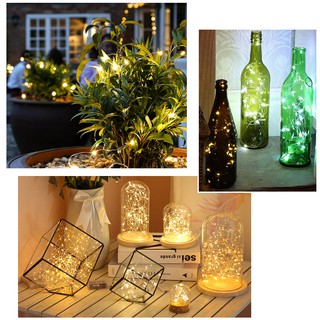 Dây đèn đom đóm LED trang trí fairy light đom đóm 4 màu thả trần phòng ngủ (CÓ SẴN PIN)