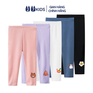 Quần legging bé gái 27Kids Home Quần thun mỏng nữ cho trẻ từ 2