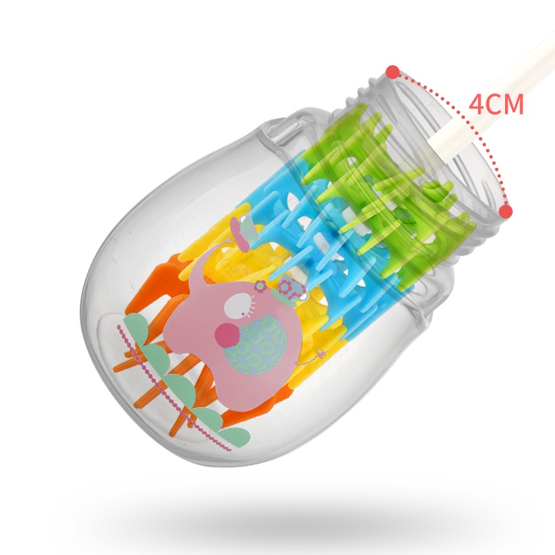 Bình Uống Nước 270ml Có Ống Hút Thiết Kế Hoạt Hình Chống Rơi Cho Trẻ Em