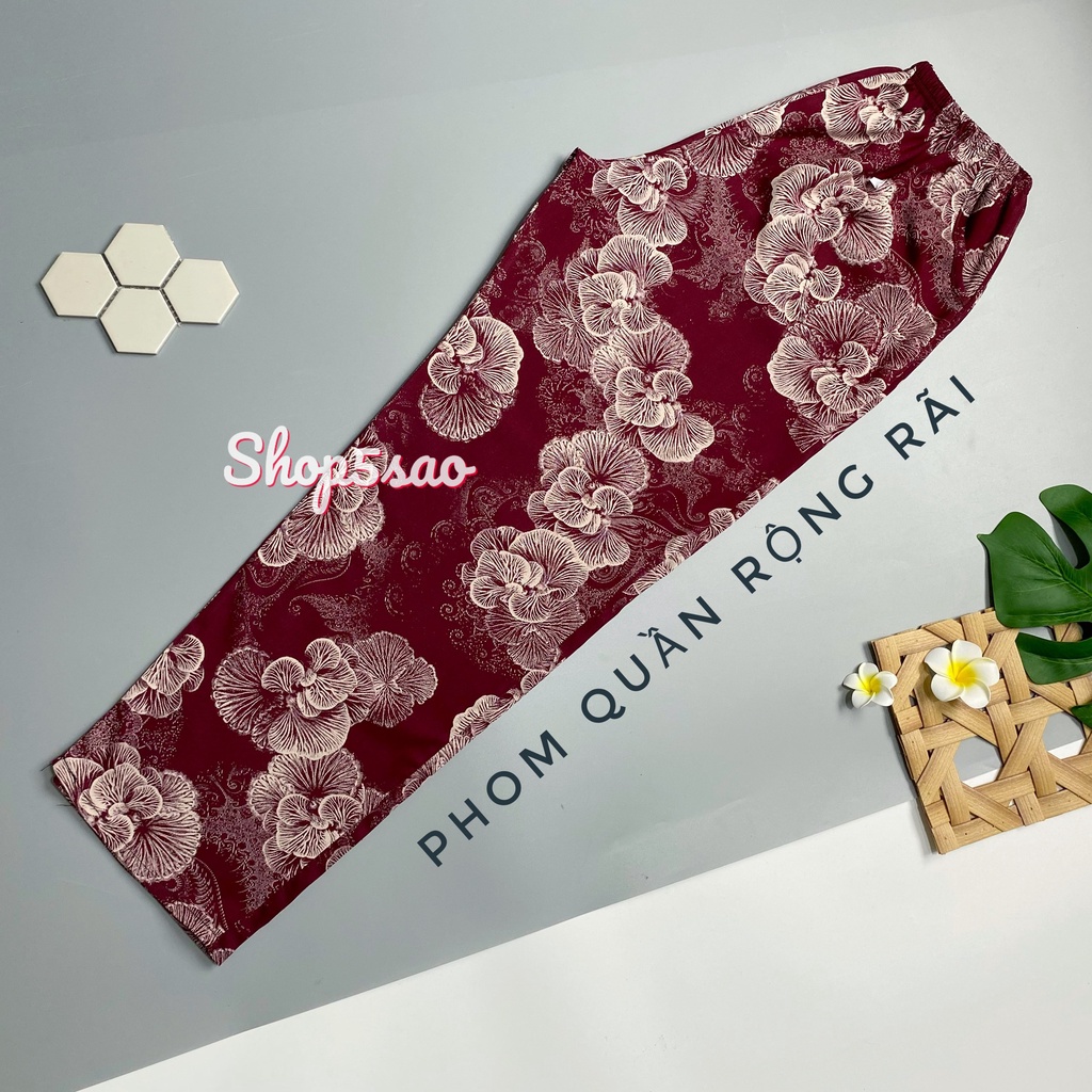 Đồ bộ trung niên, Bộ tole lanh mặc nhà SHOP5SAO chất lanh nhung, quần dài áo tay lỡ cao cấp