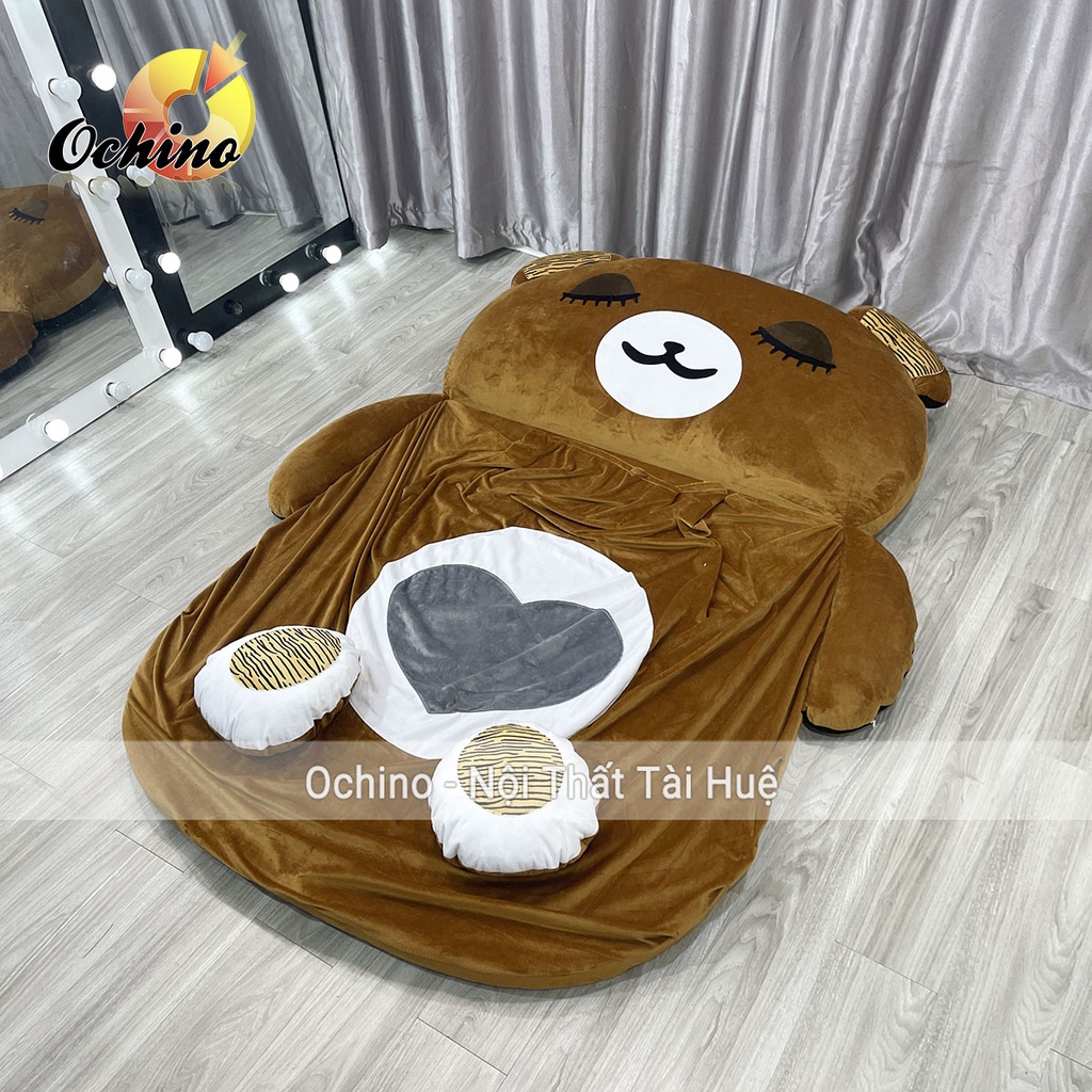 Nệm thú bông cho bé Hàng Handmade cao cấp size 1m6-1m1 (Ảnh thật shop chụp)