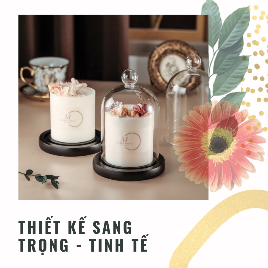 Nến Thơm Handmade Hương Thơm Bốn Mùa Hoa Khô Tự Nhiên Trang Trí Nhà Cửa Hộp Đẹp Sang Trọng NTT